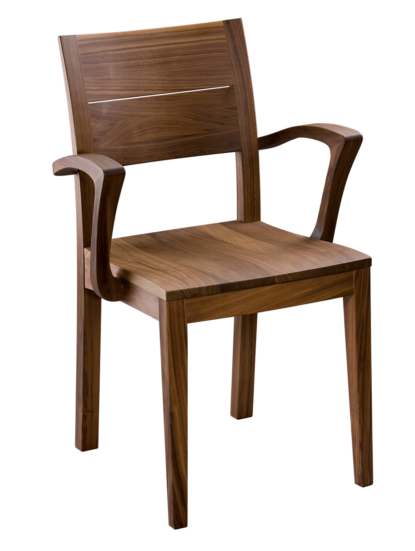 CARESSE CLASSIC Armlehnstuhl mit körpergerecht ausgeformtem Holzsitz
